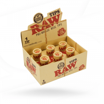 RAW Pre-Rolled Red Rose Tips – 6ct Display