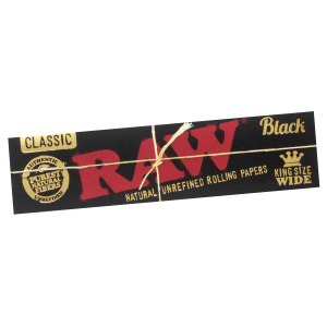 RAW Black King Size Wide Rolling Papers - 33ct/pk - 50pk Display