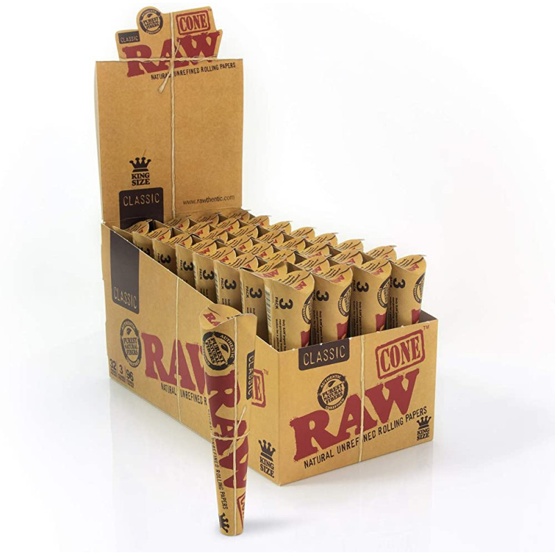RAW Classic Pre-roll Cones - (Display of 32)