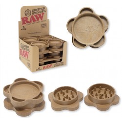 Raw 2 Pc Hemp Plastic Fine Grind Grinder 12ct Display