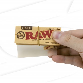 RAW Classic King Size Rolling Papers with Pre-Rolled Tips – 12ct Box
