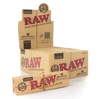RAW Classic King Size Rolling Papers with Pre-Rolled Tips – 12ct Box