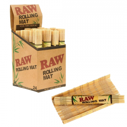 Raw Bamboo Rolling Mat - (Display of 24)