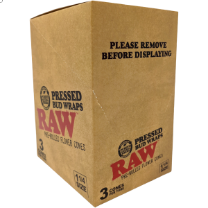 RAW Pressed Bud Wrap Cones - (Display of 12)
