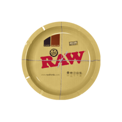 Raw Round Metal Rolling Tray