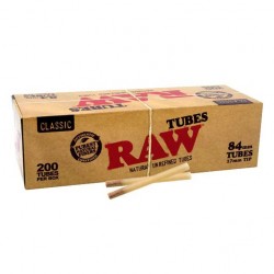Raw Tubes Bulk 200ct - 84mm Length w/17mm Tip - 200ct Display