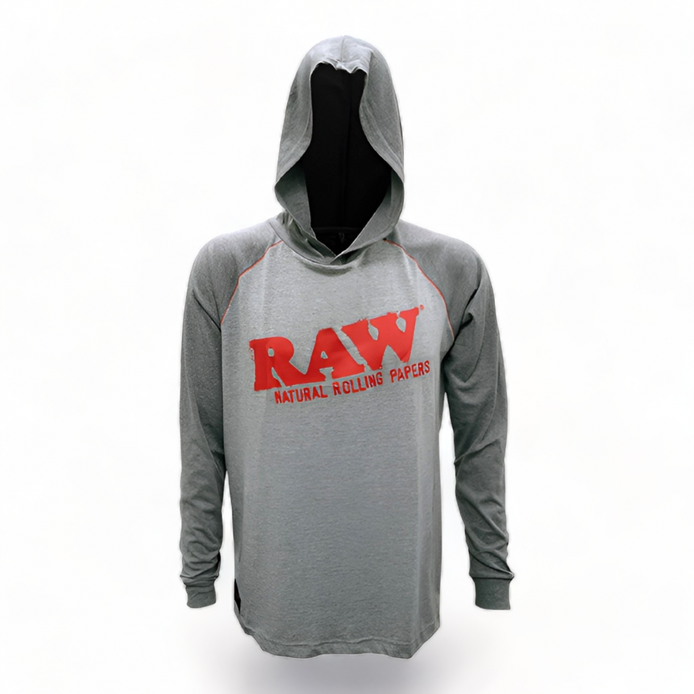 RP x Raw Lightweight Hoodie - Two Tone Gray w/ Red Raw RP x Raw Lightweight Hoodie - Two Tone Gray w/ Red Raw