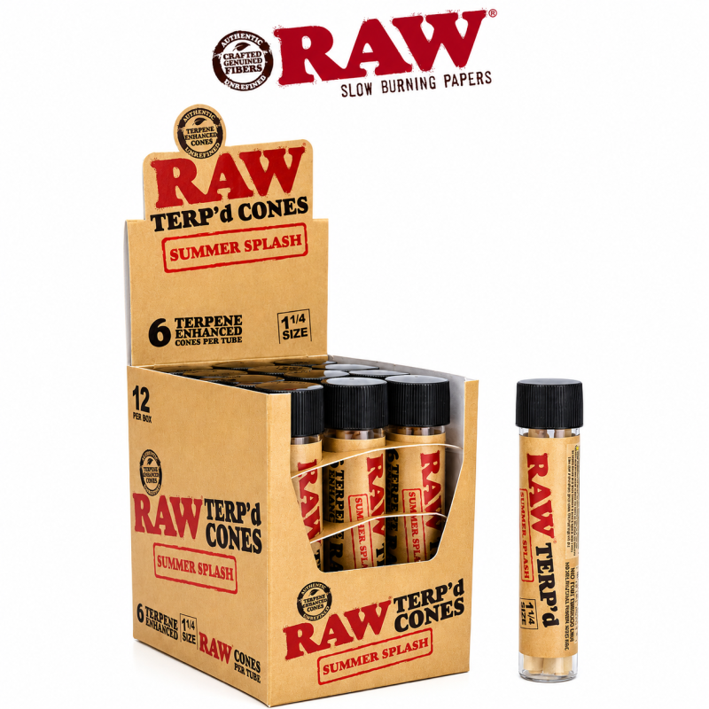 RAW Terp’d 1¼  Cones  – 6ct / 12 Pack Display