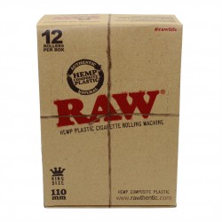 RAW Cone Roller Hemp Plastic King Size 110mm - (Pack of 12)