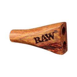 Raw Double Barrel Wooden Cigarette Holder Supernatural Size