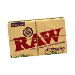 RAW Organic Artesano 1 ¼ + Tips Rolling Papers - (Pack of 15)