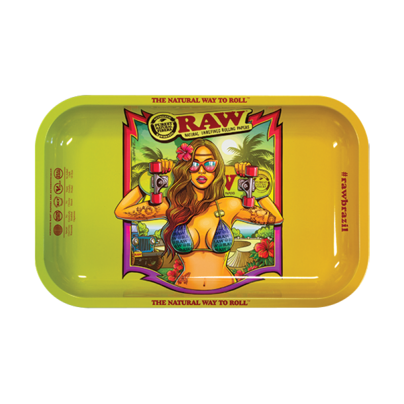 Raw Rolling Tray Brazil Metal 2nd Edition Small