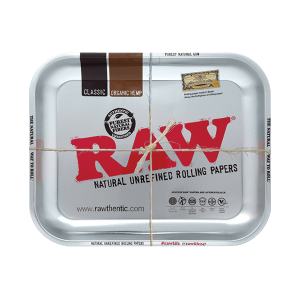 Raw Rolling Tray Metal Silver