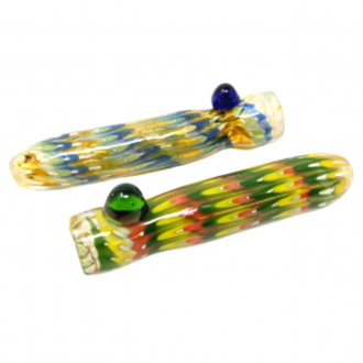 Full Net Art Marble Chillum Hand Pipes - (Pack of 2) [RKP224] 