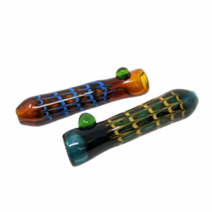 3.5" Faded Rake Single Marble Chillum Hand Pipe - (Pack of 2) [RKP228]