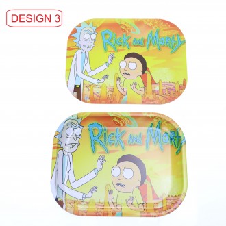 Clover Glass - Schwifty Art Small Rolling Tray W/ Magnetic Lid (5 X 7)