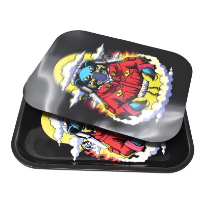 Assorted Design 3D Rolling Tray w/ Lid 13.5"x10.7" - [LTL300]