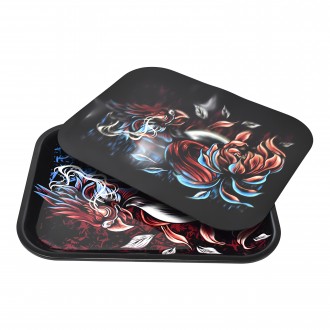 Assorted Design 3D Rolling Tray w/ Lid 13.5"x10.7" - [LTL400]
