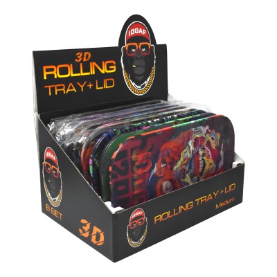 Metal Tray w/ 3D Lid 8Ct Display - Medium - [MT3D300]