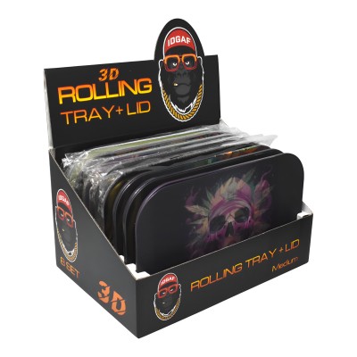 Metal Tray w/ 3D Lid 8Ct Display - Medium - [MT3D700]