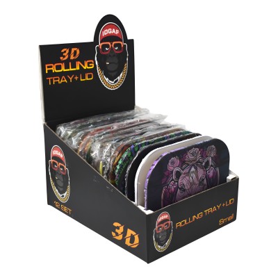 Metal Tray w/ 3D Lid 12Ct Display - Small - [ST3D200]