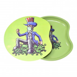 Metal Tray w/ Lid+Cone Filler+Scraper - 12Ct Display