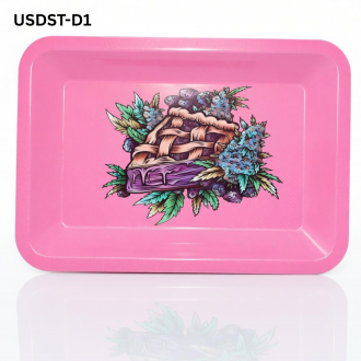 Cosmic Hits 5" x 7" Small Metal Rolling Tray – Assorted Designs