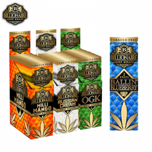 Billionaire Hemp Wraps (Pack of 2) - (Display of 25)