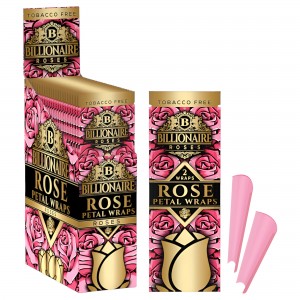 Billionaire Hemp Wraps 2pk Rose Petal Wraps - 25ct Display 