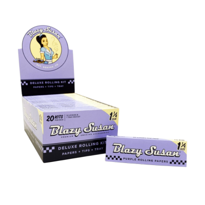 Blazy Susan Purple Rolling Papers – 50 Pack Display
