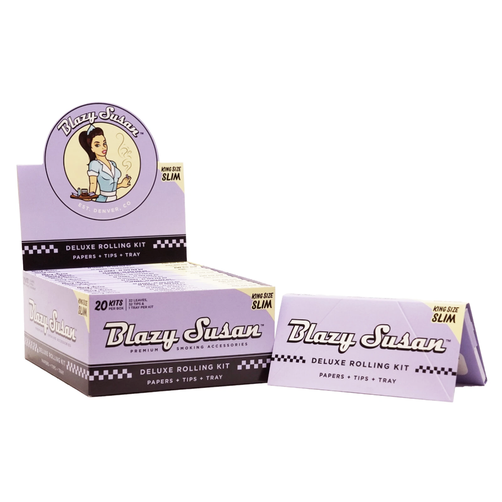 Blazy Susan Purple Rolling Papers – 50ct King Size Slim