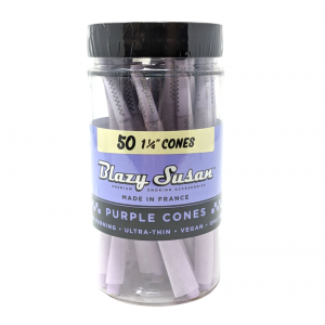 Blazy Susan Purple 1 1/4 Cones - 50ct Jar 