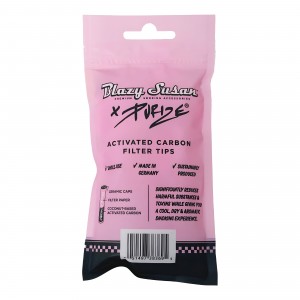 Blazy Susan Pink Purize Filter Tips (Activated Carbon) - Xtra Slim - 50ct Bag