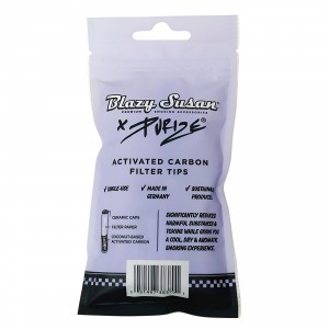 Blazy Susan Purple Purize Filter Tips (Activated Carbon) - Xtra Slim - 50ct Bag