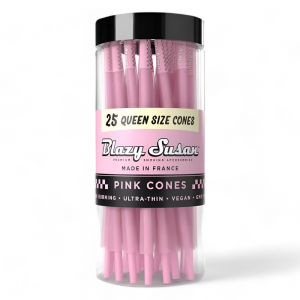 Blazy Susan Pink Queen Size Cones 120/ 40mm - 25ct Jar