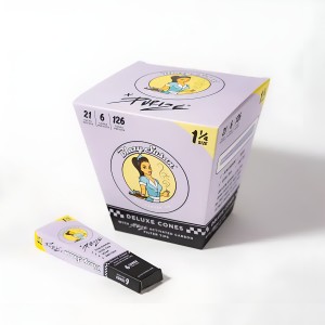 Blazy Susan Purple Purize Filter Tips 1¼ Size Cones 21 Pack Display