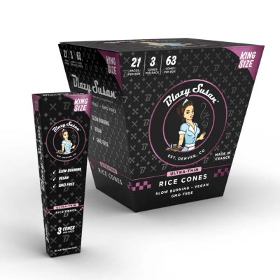 Blazy Susan Ultra Thin Rice Paper Cones Display