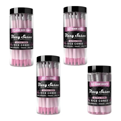 Blazy Susan Ultra Thin Rice Paper Cones 50ct Jar
