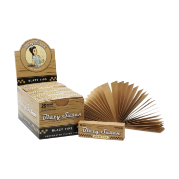 Blazy Susan Unbleached Perforated Filter Tips – 25 Pack Display