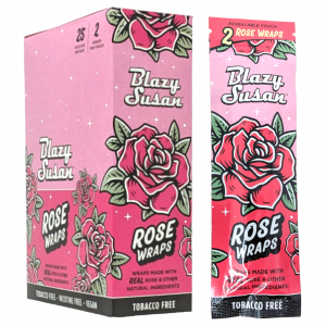 Blazy Susan Rose Petal Hemp Wraps 2ct/ 25pk 