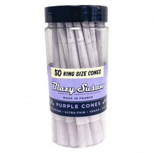 Blazy Susan Purple King Size Cones - 50ct Jar