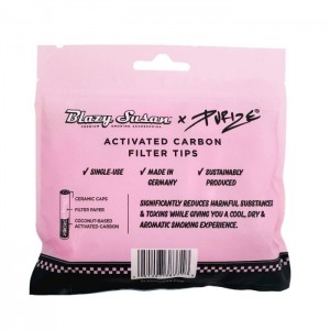 Blazy Susan Activated Regular 9mm Carbon Filter Tips - 50ct Bag
