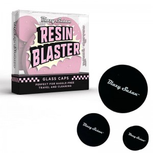 Blazy Susan Silicone Resin Glass Cleaning Caps Black 3pc 10pk