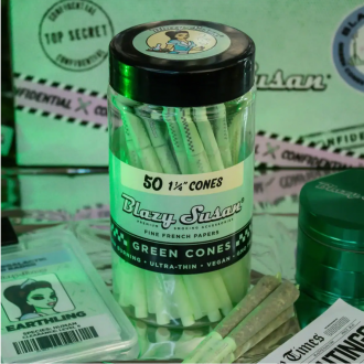Blazy Susan Green Pre-Rolled Cones – Spacey Susan Edition – 50ct Jar