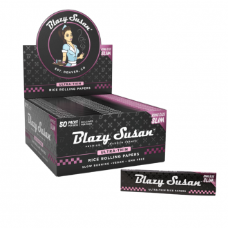 Blazy Susan Ultra Thin Rice Rolling Papers – 50 Pack Display
