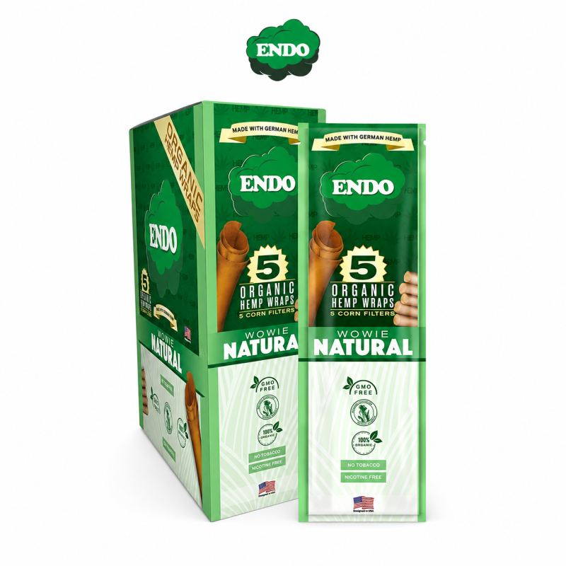 Endo Hemp Wraps with Corn Filters - 5ct / 15ct Display Box