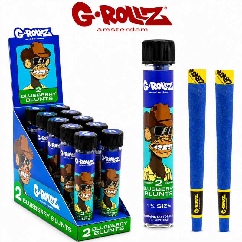 G-Rollz 1¼ Size 2X Pre-Rolled Cones – 2ct | 12 Tube Display