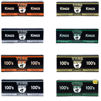 Gambler Tube Cut Cigarette Tubes 200ct - (Pack of 5)