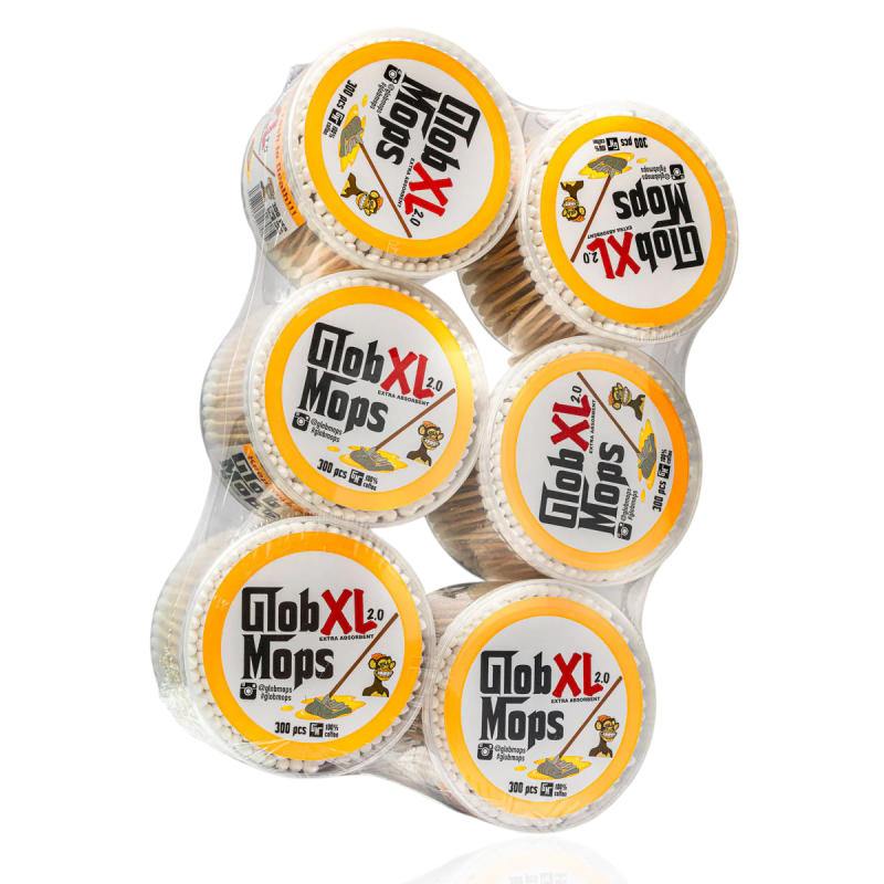 Glob Mops - XL 2.0 Cotton Mops (300ct) - 6 Pack 