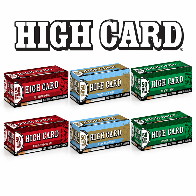 High Card Cigarette Filter Tubes – 250ct per Pack (4 Pack) | Assorted Sizes